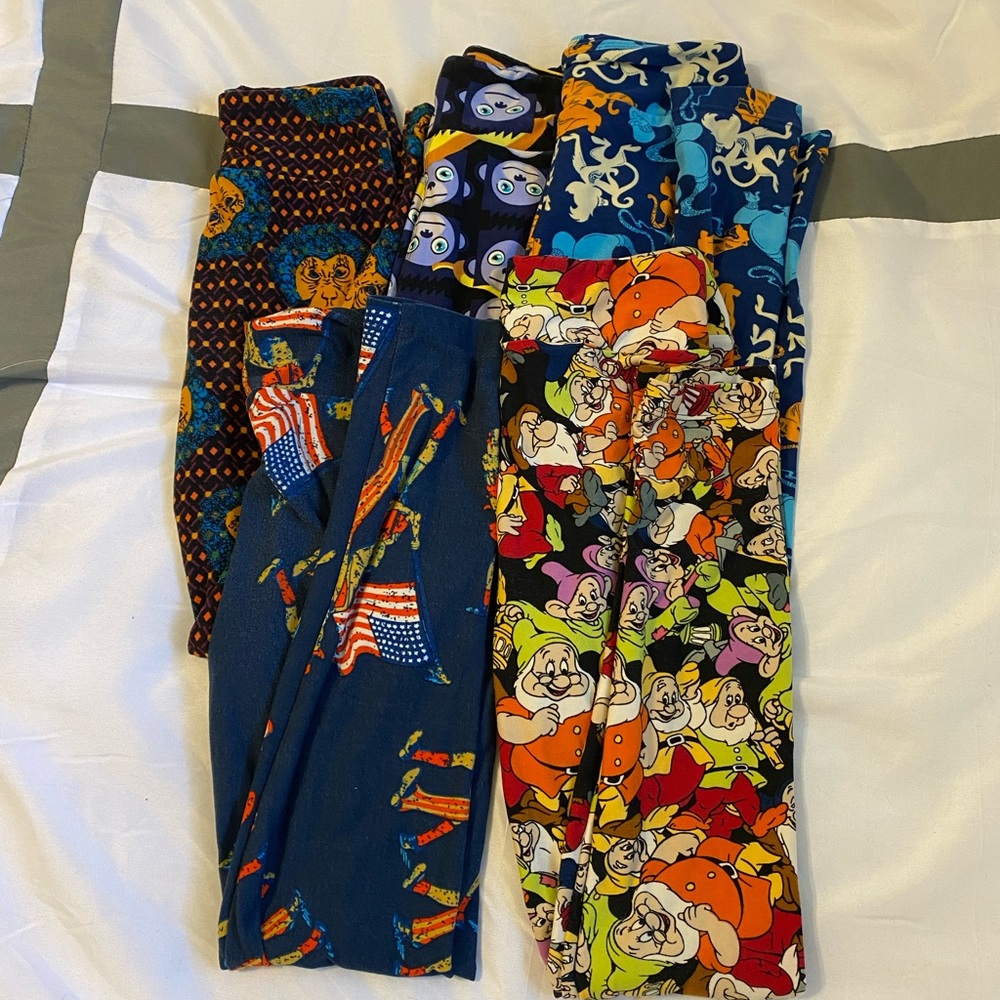 Tween Lularoe leggings bundle of 5.